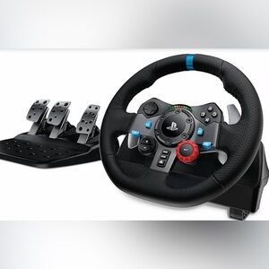 Logitech Black and Blue Racing Wheel for PlayStation